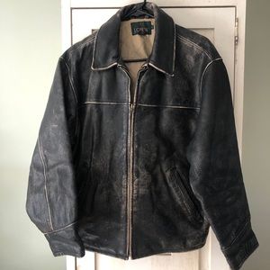 Vintage 1990s Leather Bomber Jacket